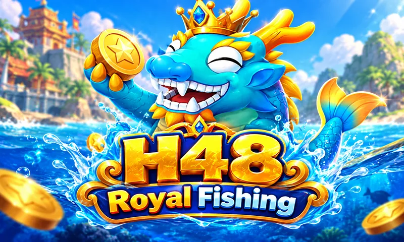 JILI Royal Fishing game screen with Eastern Dragon King and lightning chain strikes