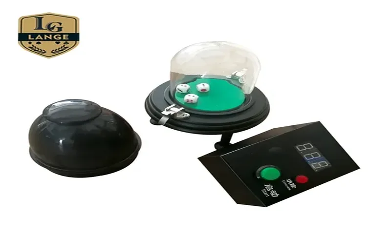 Live Sic Bo automated glass dice shaker dome with 3 tumbling dice and betting grid